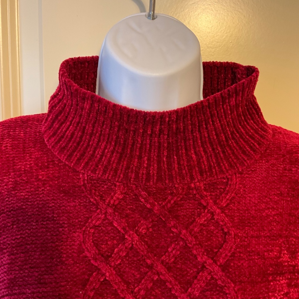 Yarn Works  Pullover Velour Sweater size Large - Picture 4 of 8